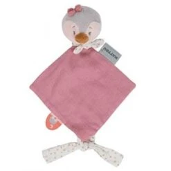 Nattou Mini Doudou Sasha Pingouin - Rose