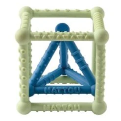 Nattou Cube D'éveil En Silicone Vert/Bleu