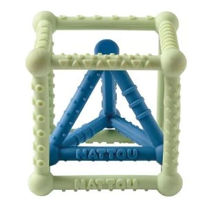 Nattou Cube D'éveil En Silicone Vert/Bleu 3 Nattou Cube D'éveil En Silicone Vert/Bleu
