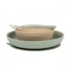 NATTOU Coffret Repas Silicone Lapidou Vert Et Beige -Nattou jo056176780