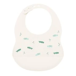 NATTOU Bavoir En Silicone Blanc/croco