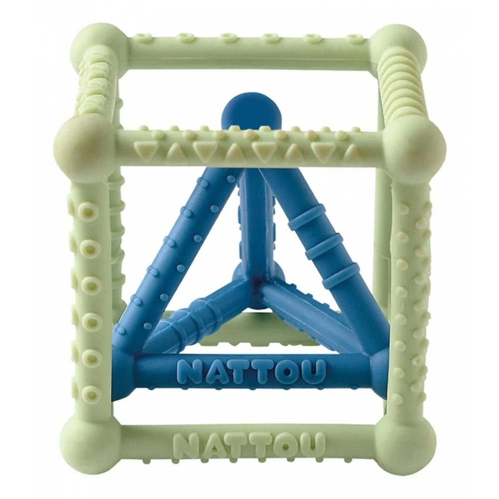 NATTOU Set Dentition Vert/bleu Silicone 3 NATTOU Set Dentition Vert/bleu Silicone