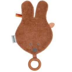 NATTOU Doudou Tête Bonnie Le Lapin Avec Anneau En Silicone