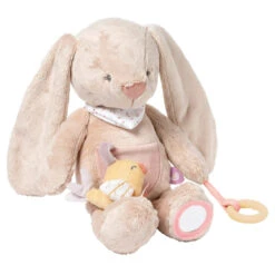 Nattou 21 NATTOU Peluche D'activité 40cm Lapin Pomme Rose Poudré