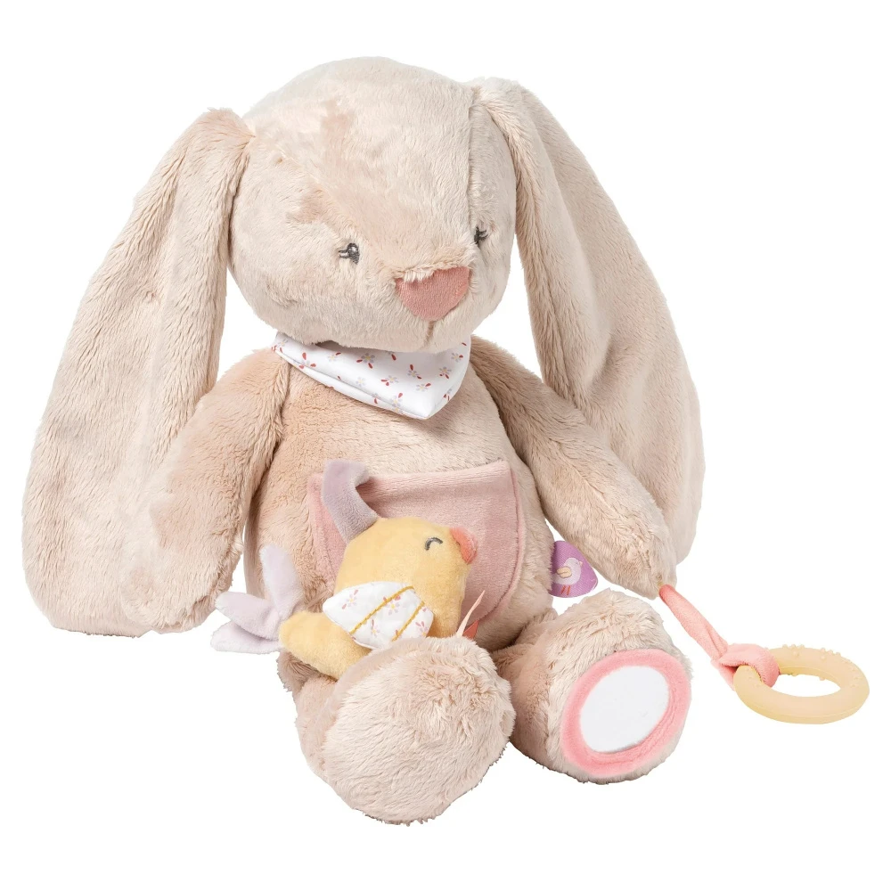 NATTOU Peluche D'activité 40cm Lapin Pomme Rose Poudré 3 NATTOU Peluche D'activité 40cm Lapin Pomme Rose Poudré